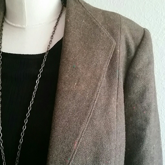 Vintage wool cropped blazer academia - Picture 3 of 8